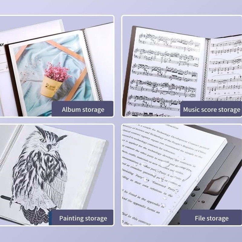 A4 File Document Folders Display Presentation Book Report Cover Clear