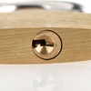 com-four® 4x Padlock made of brass - Padlock with 2