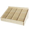 HTM 48 Grid Wooden Cell Phone Holder Desktop Organizer Storage Box for Classroom Office (48 Grid)
