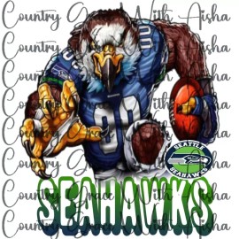 Handmade Sublimation Transfer Seahawks Football Ready to Press Paper Ink Heat Transfer
