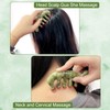 Scalp Massage Comb, Natural Gua Sha Jade Stone Massage Tool