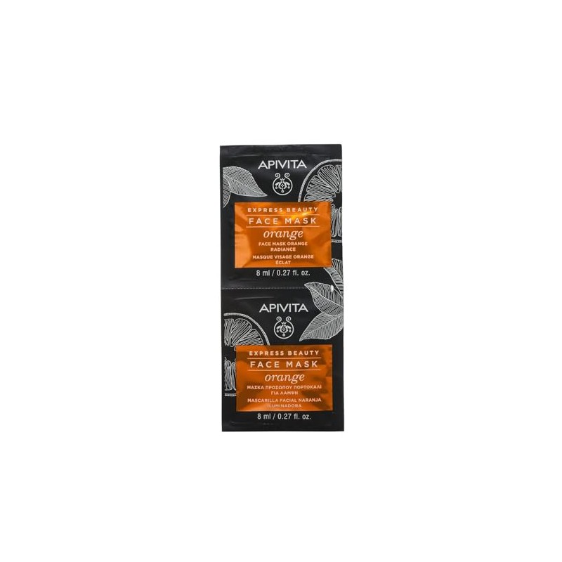 Apivita, Orange Face Mask, 2x8 ml