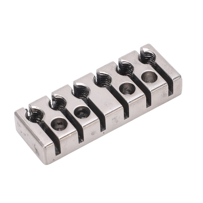 6 String Lock with Screws Metal Headless Guitar Bridge String