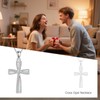 URONE Opal Cross Necklace for Women 925 Sterling Silver White