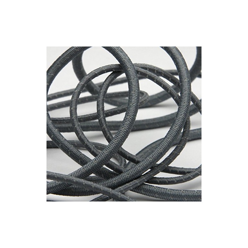 FUJIYAMA RIBBON Retroreflective Stretch Cord, 0.1 inch (3 mm), Gray,