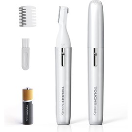 TOUCHBeauty AG-1658Y Recortador de Cejas y Vello Facial de Precisión Resistente al Agua Plata
