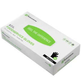 Restaurantware-Serve Secure Extra Large Poly Gloves, 200 Disposable Food Serving Gloves - Powder-Free, Latex-Free, Black Plastic Food Prep Gloves, Flexible, For Food Prep And Cleaning