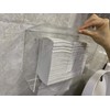 Cq acrylic Wall Mount Paper Towel Dispenser with Lid,Clear Folded