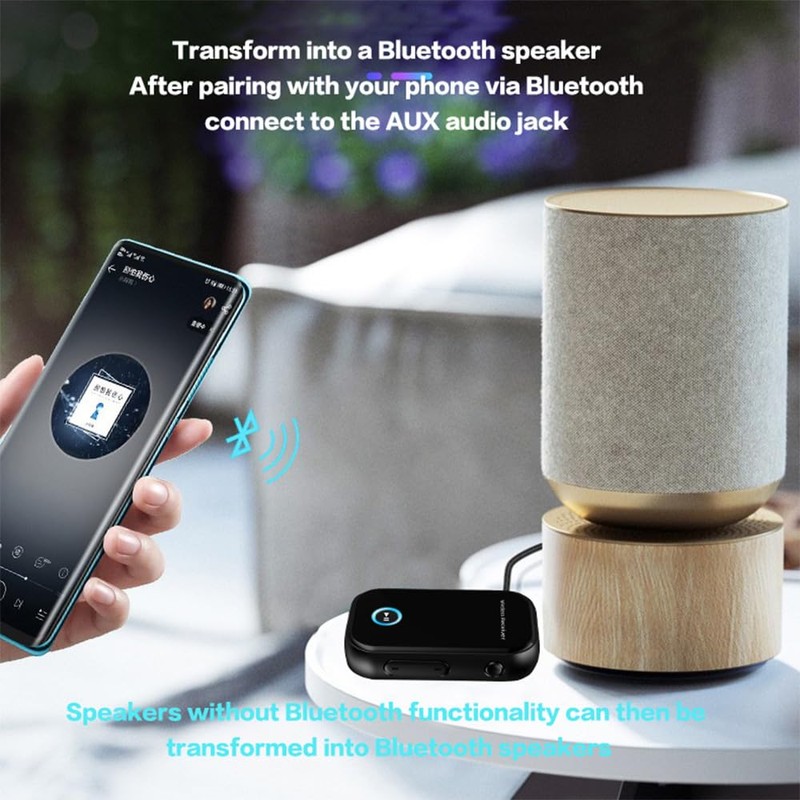 Bluetooth AUX Adapter for Car,3.5mm Wireless Receiver,AUX Bluetooth Car Adapter,Hands-Free