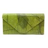 NELUHA Purse Clutch Made of Teak Leaves, Vegan Sustainable Leather