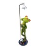 Cute Frog in the Shower with Shower Cap Decorative Figure