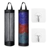 2pcs Carrier Bag With 2pcs hooks Storage Holder Grocery Bag