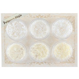 Princess-style Semicircle Pearl White Cream Nail Resin Deco Hemisphere Marpoco Half Round Semicircle Parts Deco Parts 0.08 inch (2 mm), 0.1 inch (2.5 mm), 0.1 inch (3 mm)