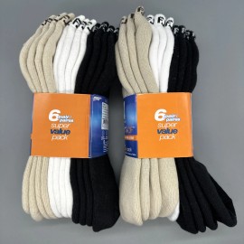 FootJoy 12 Pairs FootJoy Mens Sz 7-12 ComfortSof Sport Golf Socks Value Pack White/Black