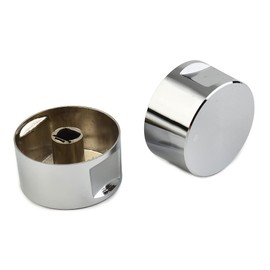 ZYWUOY Gas Stove Knob,4Pcs Aluminum Alloy Silver Rotary Switches Round Knob Stove Gas Cooktop Handle for Home Kitchen Accessories