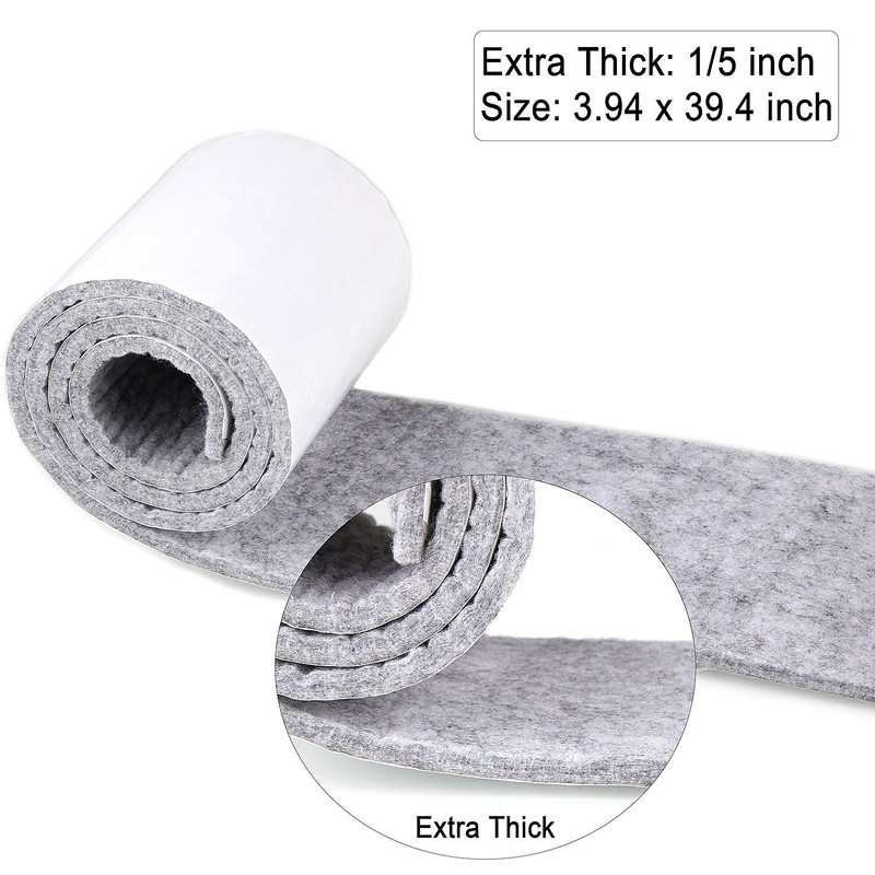 CenterZ 1/5" Thick Self Adhesive Felt Tape Roll - 3.94