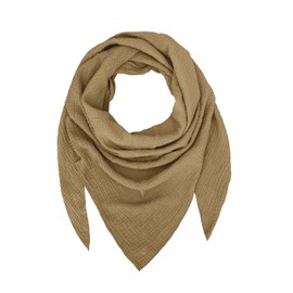 TMK Soft and lightweight unisex triangular scarf made from 100% cotton cod.9485, Camel