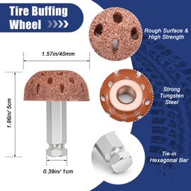 Anglekai 24+3PCS Tire Patch Kit, 24PCS Tire Repair Patch Plug Tool (36/46 / 60 mm)/ Patch Roller Tool/Repair Buffing Wheel/Hex Shank Drill Bit