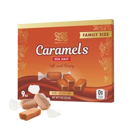 ChocZero Sugar Free Caramels - Keto Caramel Candy - All Natural, Classic Candies - Low Carb Snack (9oz Box)