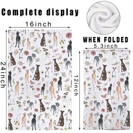 MYSOMY Greyhound Kitchen Towel and Hand Towel - Greyhound Lover and Owner Gift (Thin Dog UK)