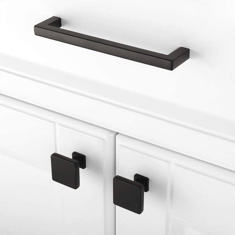 KOOFIZO 10 Pack Black Cabinet Knobs Matte Black Drawer Knobs