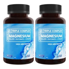 2pc Magnesio Triple Complejo 300mg Soporte Muscular Nervioso