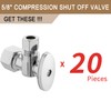 [20 Pieces] Lingmfg Angle Valve Shut Off Valve 5/8" Compression