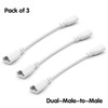 3Pcs-T5 T8 LED Tube Connector Cable Wire 9 inch Double