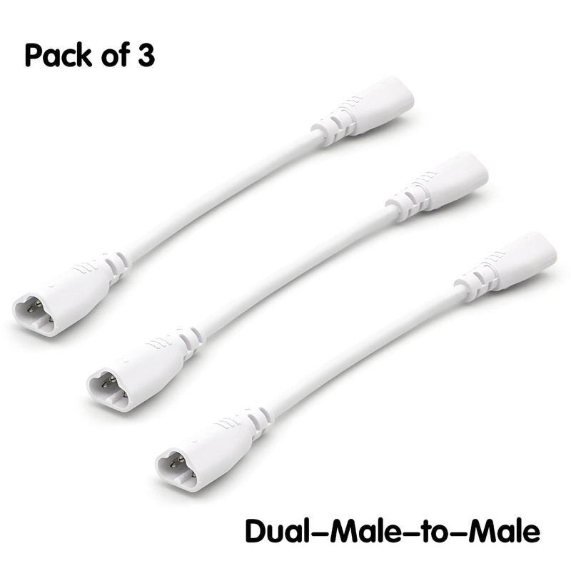 3Pcs-T5 T8 LED Tube Connector Cable Wire 9 inch Double