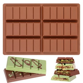 Fimary Chocolate Molds - Non-Stick Chocolate Bar Mold, Break Apart Chocolate Mold Food Grade Deep Mold For Tabs Chocolate Milk Snacks