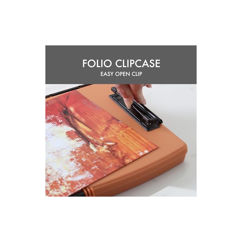 Dexas Folio Clipcase Professional Storage Clipboard with Pen Storage Compartment,