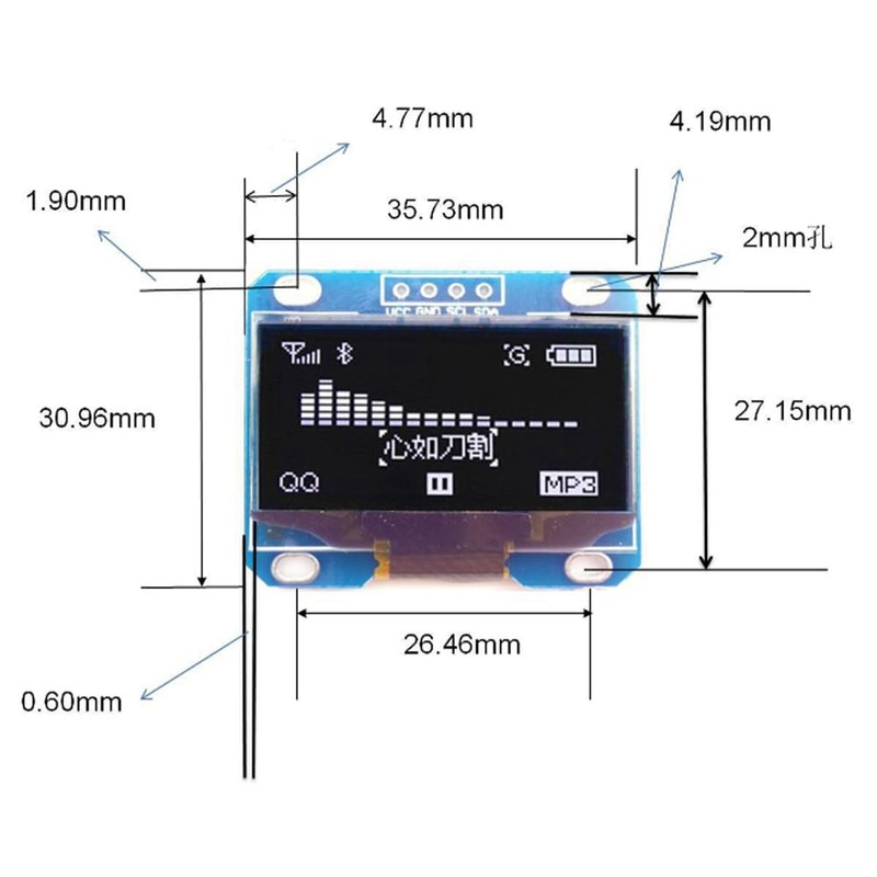 1.54 Inch OLED Display Module SSD1306 I2C IIC SPI Serial