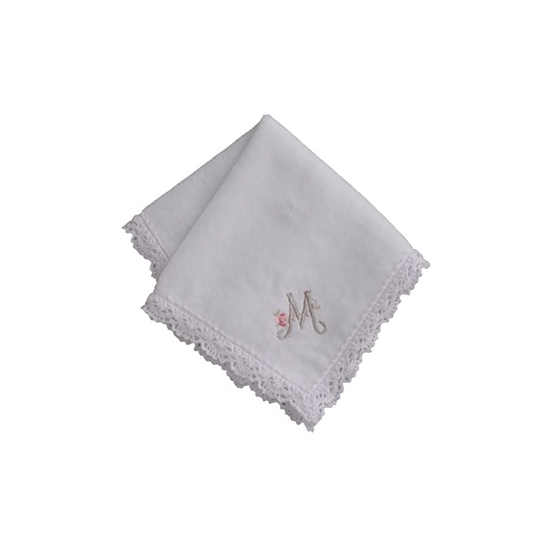 Sofisti Initial Lace Towel Handkerchief White Ladies Ladies Hand Towel