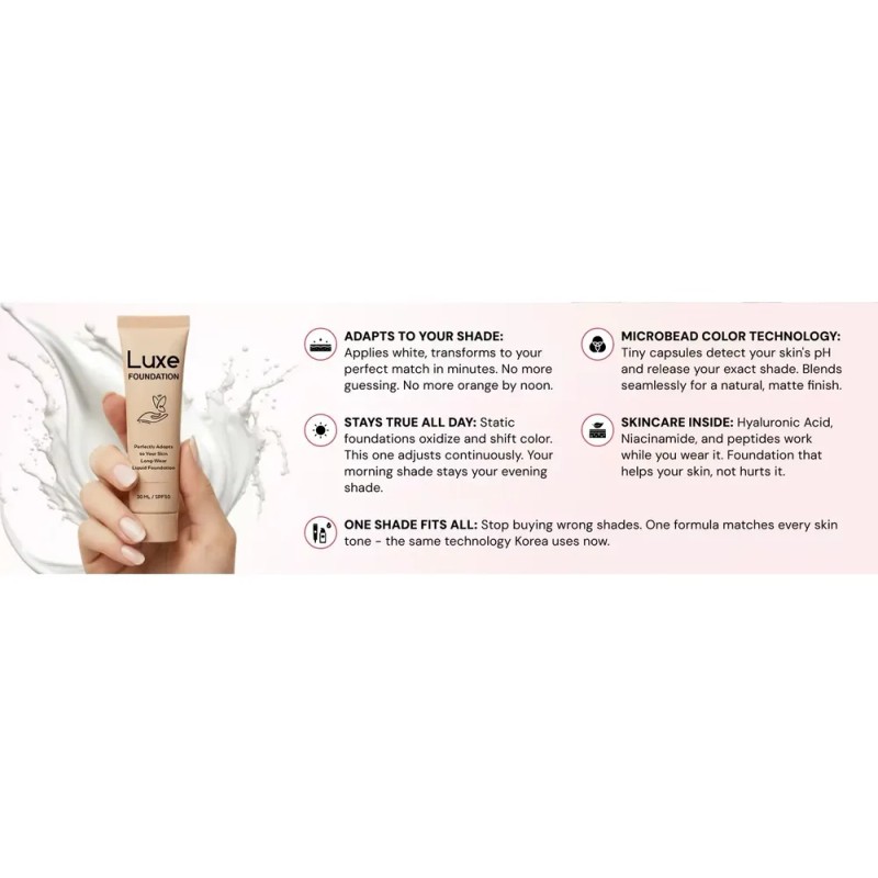 * Luxe Research - Base De Maquillaje Que Cambia De