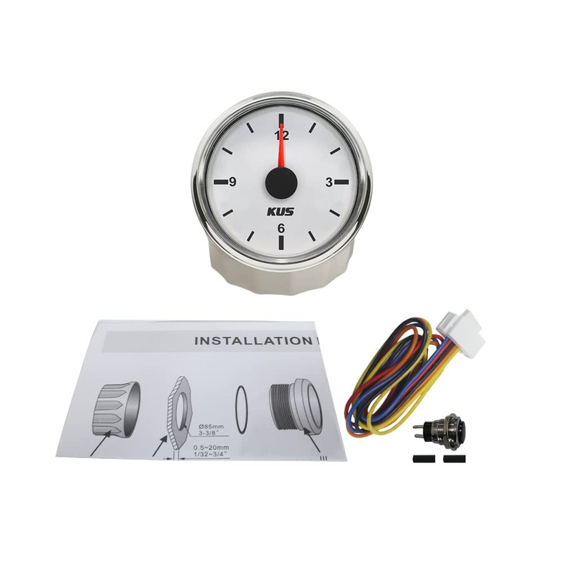 Kus 52mm 2 inch Clock Meter Gauge for Car RV