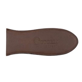 Victoria Large Leather Hot Handle Holder. Panhandle for Cast Iron Skillets 10 Inch to 13 Inch, Brown