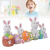Easter Rabbit Decoration Multipurpose Vivid Cute Hand Painted Resin Rabbit