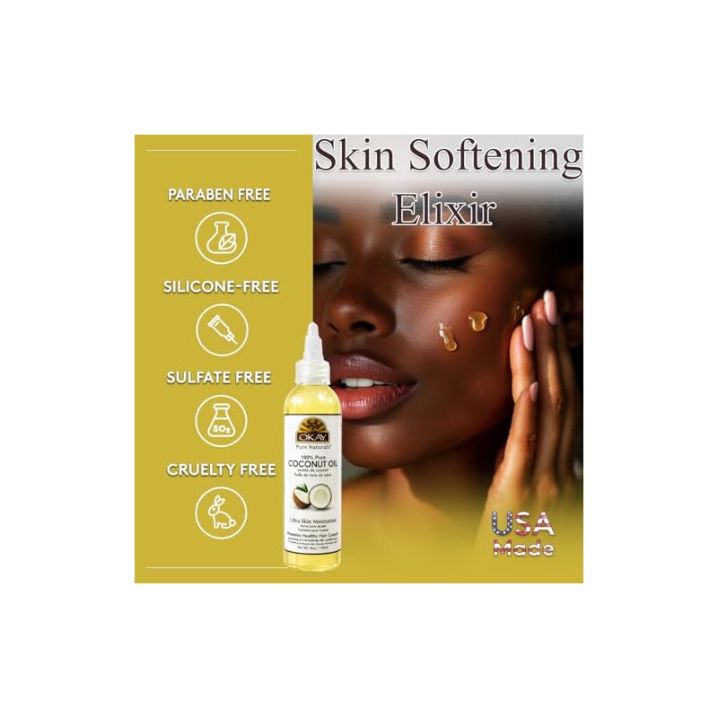 Okay 100% Pure Coconut Oil for Hair & Skin, 4