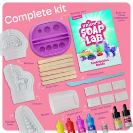 Dan&Darci Unicorn Soap Making Kit - Girls Christmas Crafts DIY Project Age 6+ Year Old Kids - Unicorn Girl Gifts - Science Activity Teenage Gift - Make Your Own Soap - Craft Toys Ages 6 7 8 9 10 11 12