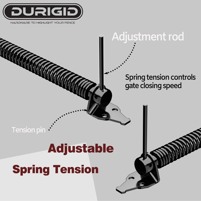 DURIGID 14" Gate Springs Self Closing Outdoor, Gate Spring Self