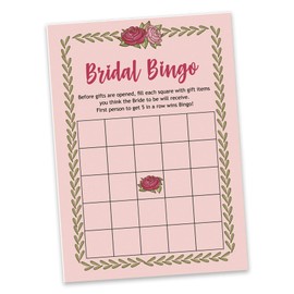 Inkdotpot Cards For Bridal Wedding Shower Bachelorette Party Bulk Blank Square Fill In Gift Ideas 50 Floral Bingo Game