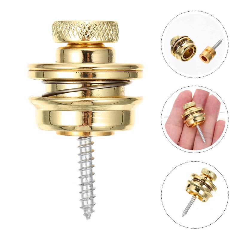 Kisangel Electric Guitar Strap Lock Button Durable Guitar Strap Fixator