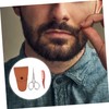 Healeved 2pcs Set Mustache Scissors Beard Shears Mustache Trimming Scissors