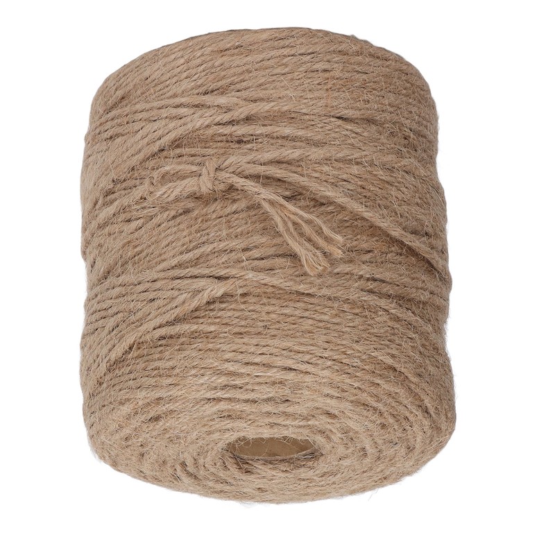 200m Natural Jute Twine 3mm Dia 4 Strand Safety Protective
