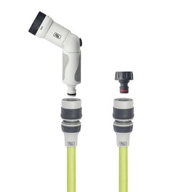 FITT IKON 10m Expandable Compact Lightweight Ready to Use Garden Hose with Multi-Function Gun - Lime