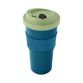 EcoSouLife All Natural Coffee Cup - Large, Dark Grey/Lime