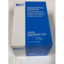 BeA SB103020 5/8" Industrial Plier Staples for Bostitch SB103020 (2,400 Staples)