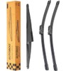 AUTOBOO 26"+16" Windshield Wipers with 12" Rear Wiper Blade Sets