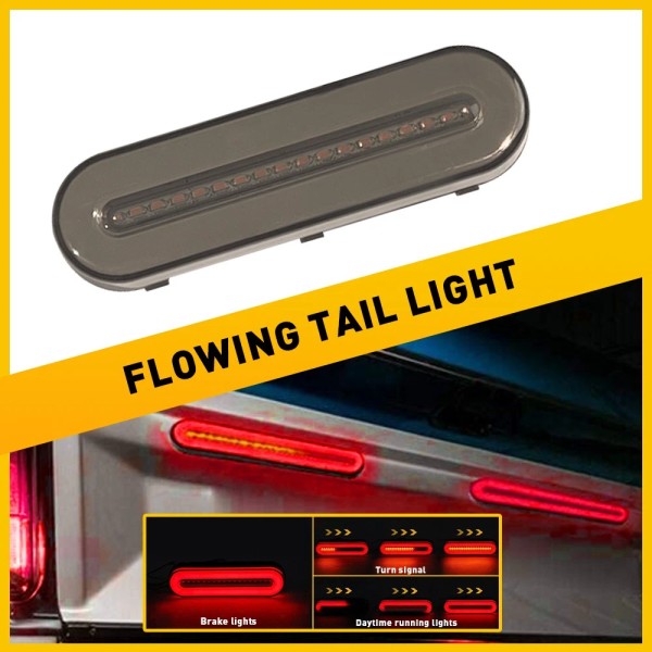 Unbranded 1x Red/Amber LED 5" Truck Trailer Brake Stop Flowing