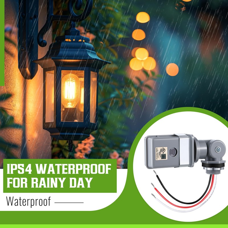 Ceoighe 2 Pack Photocell Sensor for Outdoor Lights, 120VAC 50/60